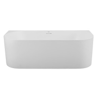 Акриловая ванна BELBAGNO BB412-1700-800-MATT, пристенная, белая матовая - Gidratop.ru изображение