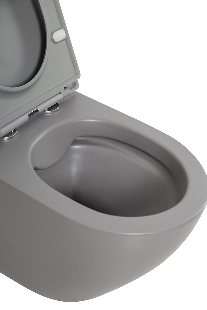 Унитаз подвесной безободковый BelBagno COLORATO BB062CHR-GR/BB062SC-GR - Gidratop.ru изображение
