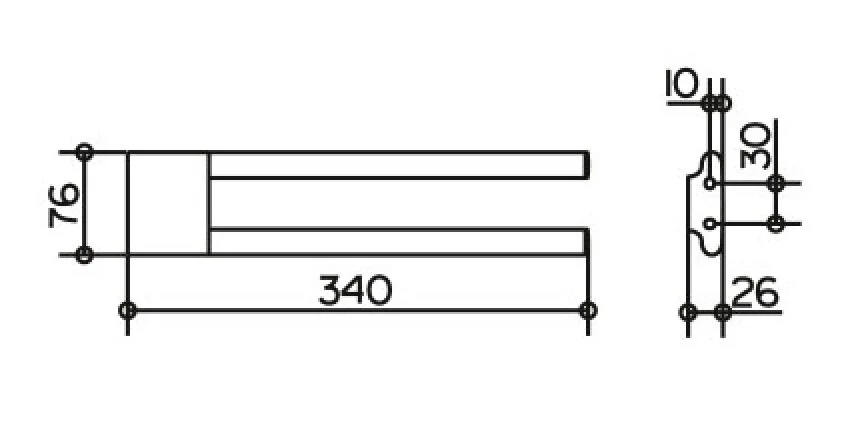 Полотенцедержатель Keuco Edition 400 11519010000 двойной, 34 см, хром - Gidratop.ru изображение