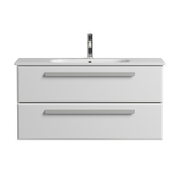 ECO-CER База под раковину подвесная с двумя выкатными ящиками, Bianco Opaco, 970x450x500, ECO-CER-1000-2C-SO-BO - Gidratop.ru изображение
