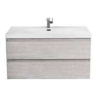 MOLVENO База под раковину подвесная с двумя выкатными ящиками, Legno Bianco, 800x500x500, MOLVENO-80-2C-SO-LB