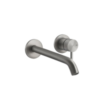 GESSI 316 встраиваемый смеситель с изливом 210-180мм (внешние части), цвет: steel brushed - Gidratop.ru изображение