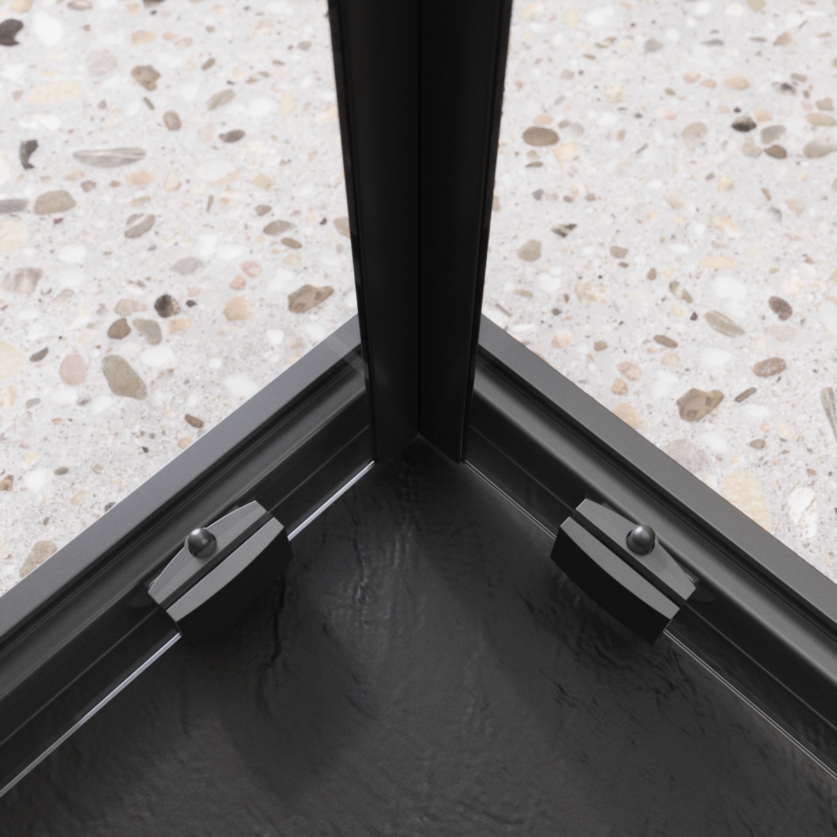 Душевой уголок BelBagno LUCE-A-2-90-C-NERO - Gidratop.ru изображение