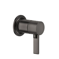 GESSI INCISO встраиваемый смеситель, на 1/2, на 1 источник (внешняя часть), цвет: brushed black metal pvd - Gidratop.ru изображение