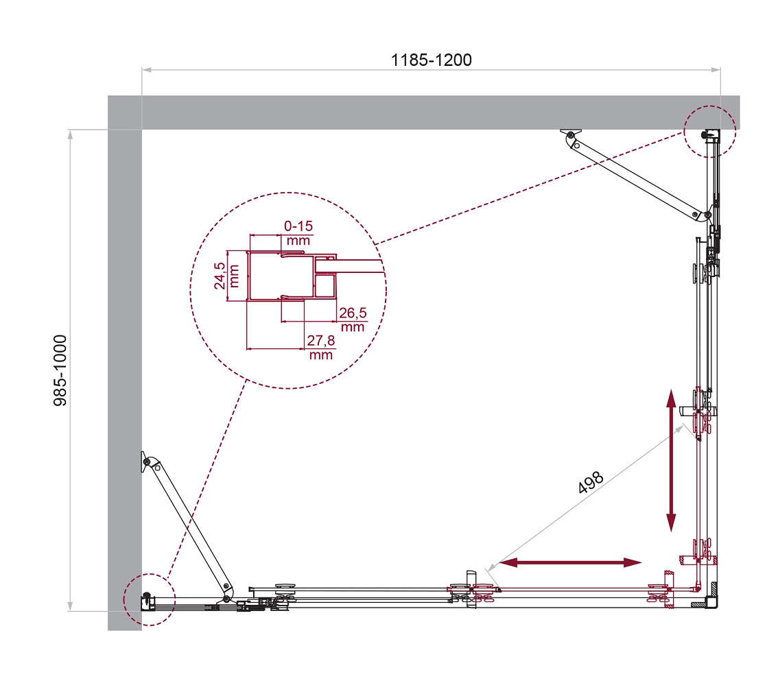 Душевой уголок BelBagno LUCE-AH-22-120/100-P-Cr - Gidratop.ru изображение