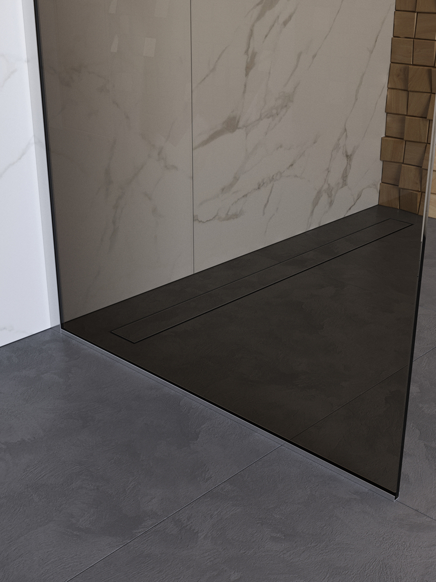 Душевая перегородка BelBagno UNO-L-1-TB-90-BR-Cr - Gidratop.ru изображение