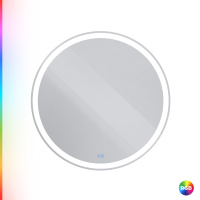 MULTICOLORE Зеркало со встроенной разноцветной подсветкой RGB и сенсорным выключателем, круглое CZR-SPC-MC-800-RGB-TCH, 12V, 220-240V, 800x30