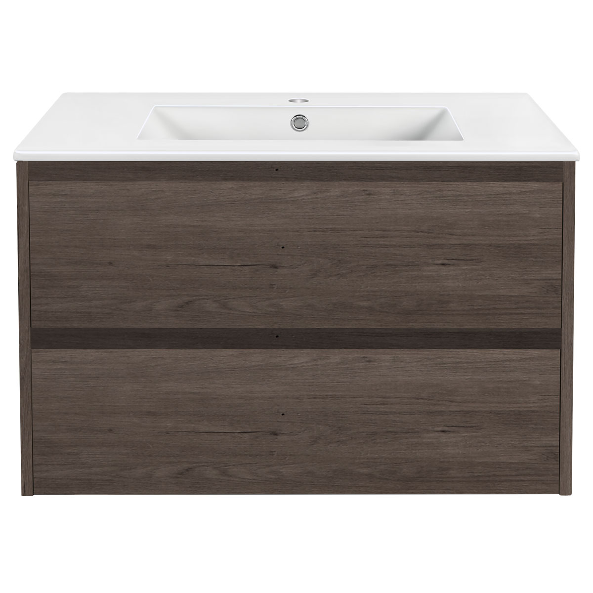 База под раковину Gio 800 подвесная, 2 выкатных ящика soft-close, R.Oak - Gidratop.ru изображение