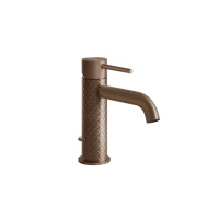 GESSI 316 смеситель для раковины на 1 отверстие с донным клапаном, излив 123мм, цвет: brushed copper pvd - Gidratop.ru изображение