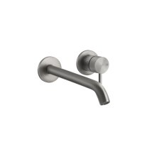 GESSI 316 встраиваемый смеситель для раковины с изливом 200-170мм (внешняя часть), цвет: steel brushed