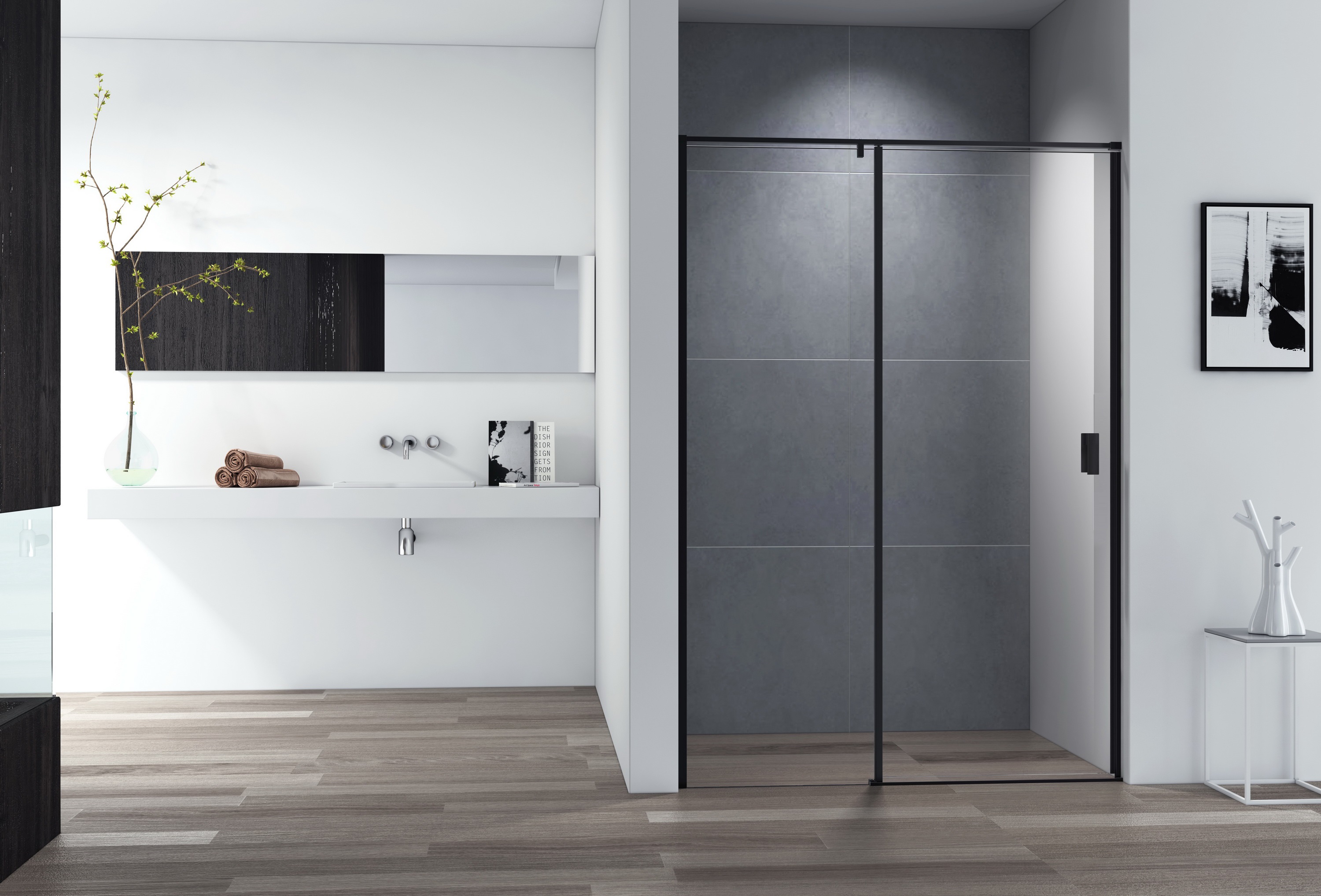 Душевая дверь CEZARES URBAN-B-12-140-C-NERO - Gidratop.ru изображение