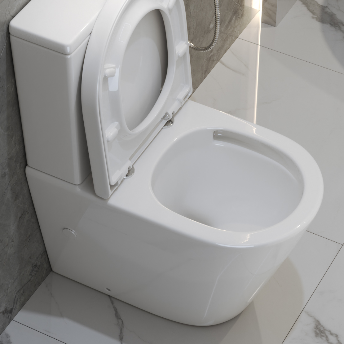 Унитаз-компакт безободковый со смывом TORNADO BelBagno FLAY-TOR BB2149CP-TOR/BB2149T/BB865SC - Gidratop.ru изображение