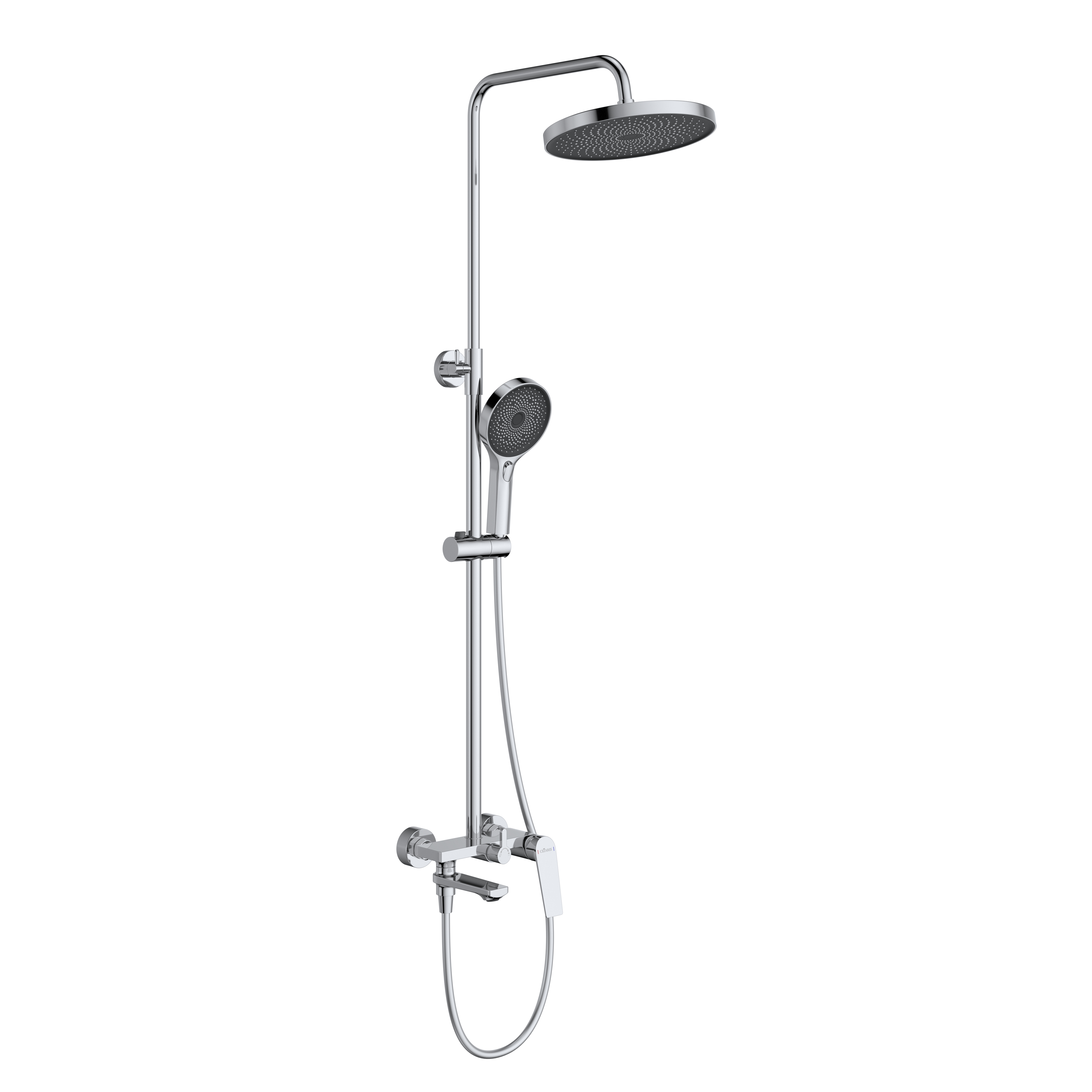 COMFORT-CVD-01 Душевая стойка со смесителем и изливом, хром - Gidratop.ru изображение