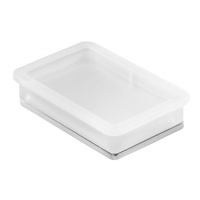 Colombo Lulu Мыльница настольная, цвет: хром/матовое стекло - Gidratop.ru изображение