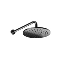 GESSI Origini верхний душ с кронштейном, настенный ,защитой от известкового налета, цвет Black Metal PVD - Gidratop.ru изображение