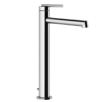 Gessi Ingranaggio смеситель для раковины высокий с длинным изливом, с донным клапаном, цвет: хром - Gidratop.ru изображение