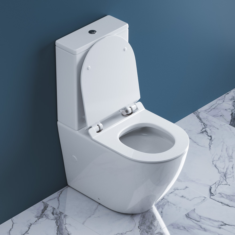 Унитаз-компакт безободковый BelBagno SFERA-R BB2141CPR/ BB2111SC - Gidratop.ru изображение