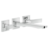 GESSI Rilievo встраиваемый смеситель для раковины на 3 отв, с изливом 213мм (внешние части), цвет: хром - Gidratop.ru изображение