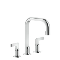 GESSI INCISO смеситель для раковины на 3 отверстия с донным клапаном, излив 160мм, h=240мм Цвет: хром - Gidratop.ru изображение