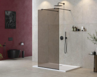 душевая перегородка CEZARES LIBERTA-L-2-80-120-BR-NERO - Gidratop.ru изображение