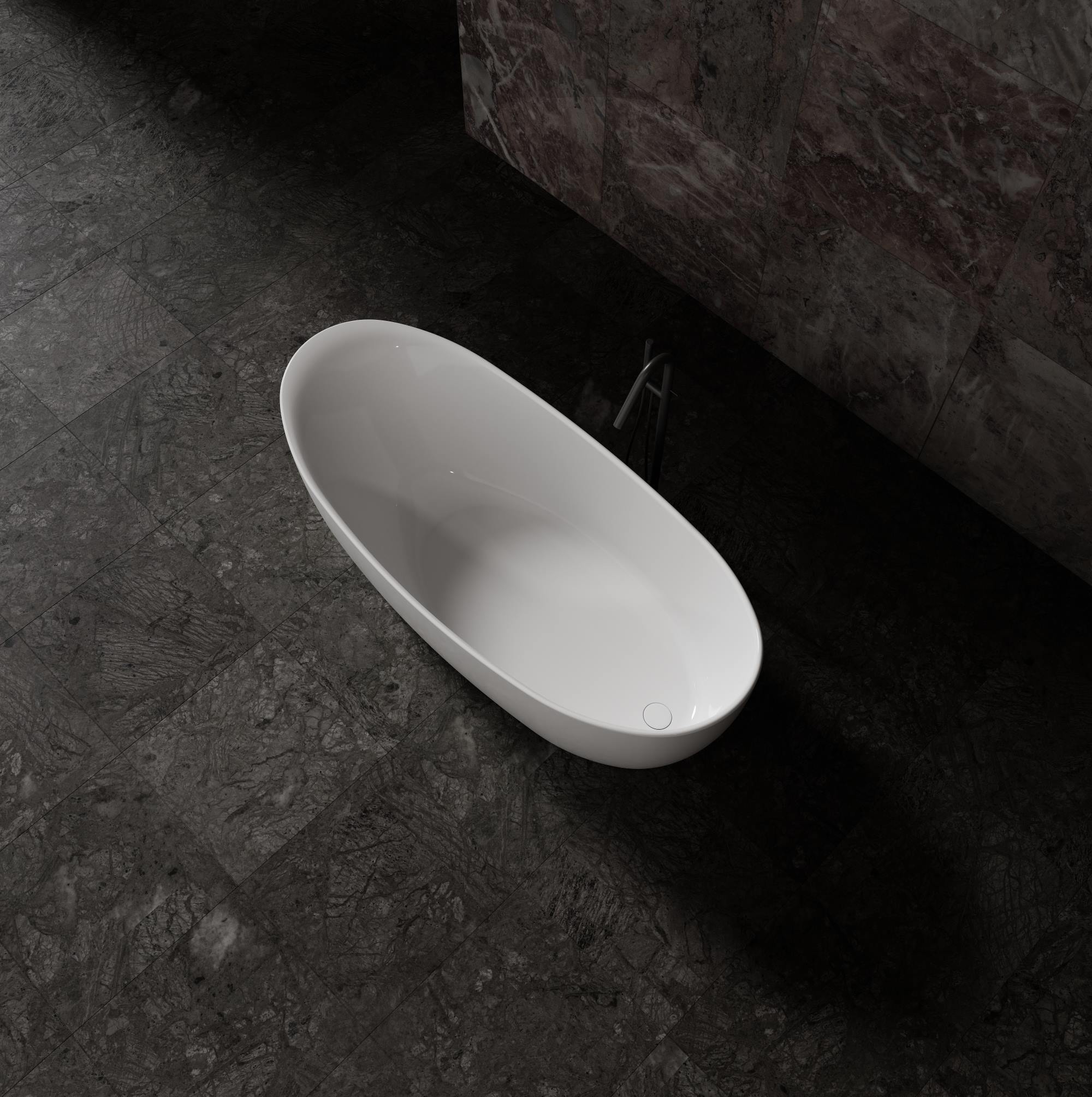 Ванна Solid Surface Vincea VBT-6S03MW, 1700*800*630, белый мат., слив-перелив в комплекте - Gidratop.ru изображение