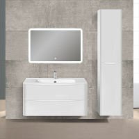 База под раковину Paola 1000 подвесная, 2 выкатных ящика soft close, G.White - Gidratop.ru изображение