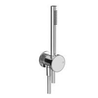 GESSI Origini душевой комплект, состоящий из вывода воды,держателя, шланга 1,50 м и лейки. В комплект входит отделочная вставка.., цвет: хром - Gidratop.ru изображение