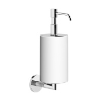 Gessi Anello дозатор для жидкого мыла настенный белый, цвет: хром - Gidratop.ru изображение