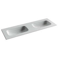 Раковина накладная мебельная CERAMICANOVA Grace прямоугольная 1410x457x137 с двумя чашами без отверстий под смеситель цвет белый CN7022wx - Gidratop.ru изображение
