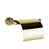 GESSI VENTI20 держатель туалетной бумаги, с крышкой, цвет Gold PVD - Gidratop.ru изображение