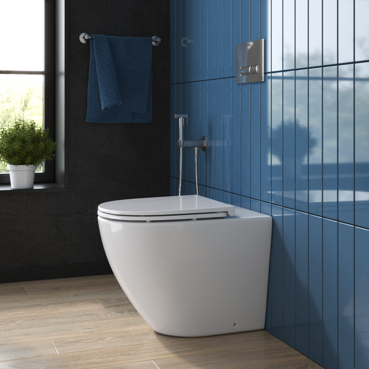 Унитаз приставной безободковый BelBagno SFERA-R BB2141CBR/BB870SC - Gidratop.ru изображение