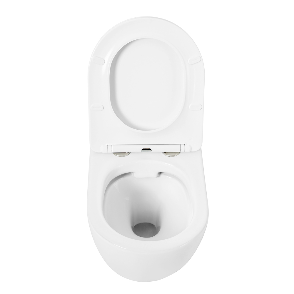 Комплект 4 в 1 Унитаз подвесной Cezares STYLUS CZR-513-TH-R с сиденьем CZR2316SC + Система инсталляции для унитазов BelBagno BB026 с кнопкой смыва BB051CR - Gidratop.ru изображение