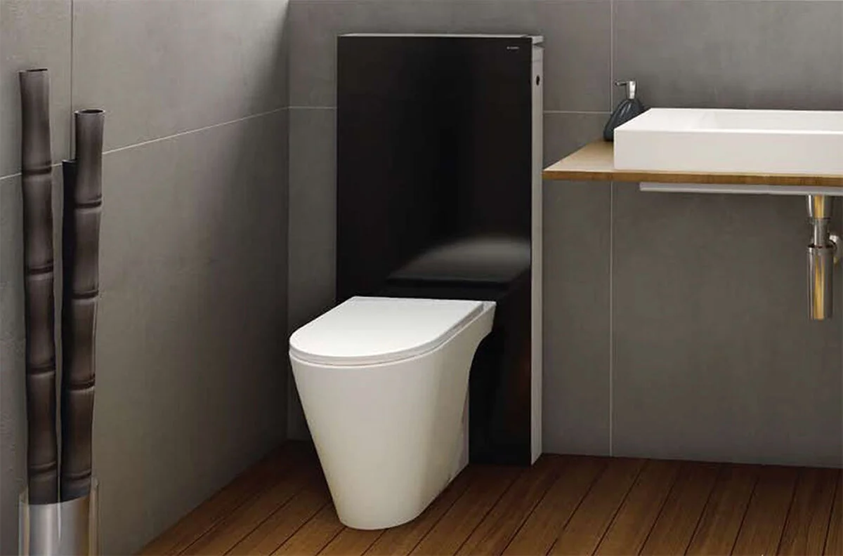 Сантехнический модуль Geberit Monolith Premium 131.001.SJ.1 для напольного унитаза, черный - Gidratop.ru изображение