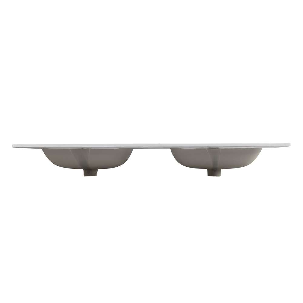 Керамическая раковина с двумя чашами BB1400-2-ETL, 1410x460x175 - Gidratop.ru изображение