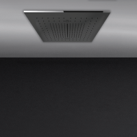 Gessi Minimali встраиваемый в потолок душевая система 500x500 с функцией ТРОПИЧ ЛИВЕНЬ/ВОДОПАД/РАСПЫЛЕНИЕ, цвет Mirror Steel (без накладной панели 57016) - Gidratop.ru изображение