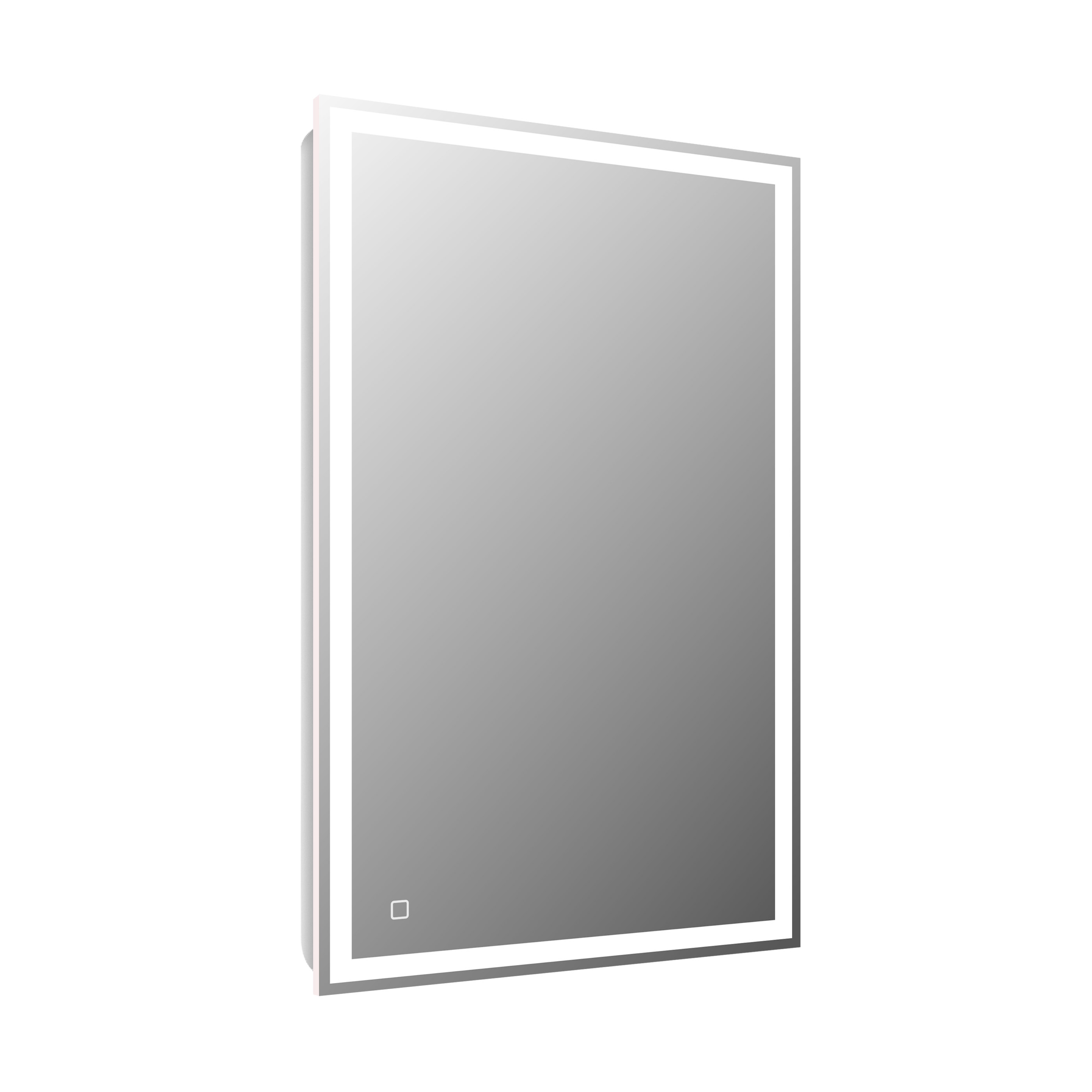 Зеркало с встроенным светильником и сенсорным выключателем SPC-GRT-500-800-LED-TCH, 12W, 220-240V, 500x30x800 - Gidratop.ru изображение