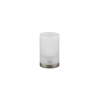 GESSI Emporio Accessories стакан настольный, сатинированное стекло, держатель Finox Brushed Nickel - Gidratop.ru изображение