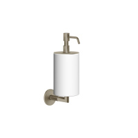 Gessi Anello дозатор для жидкого мыла настенный белый, цвет Finox Brushed Nickel - Gidratop.ru изображение