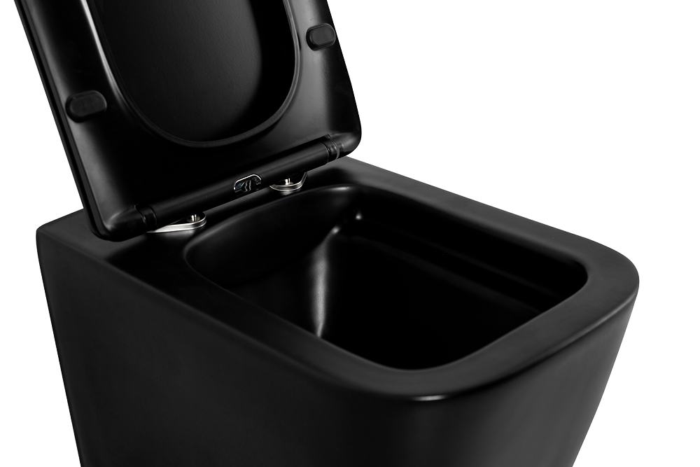 Унитаз подвесной безободковый BelBagno ARDENTE-C, черный BB3202CHR-MB/BB3202SC-MB - Gidratop.ru изображение