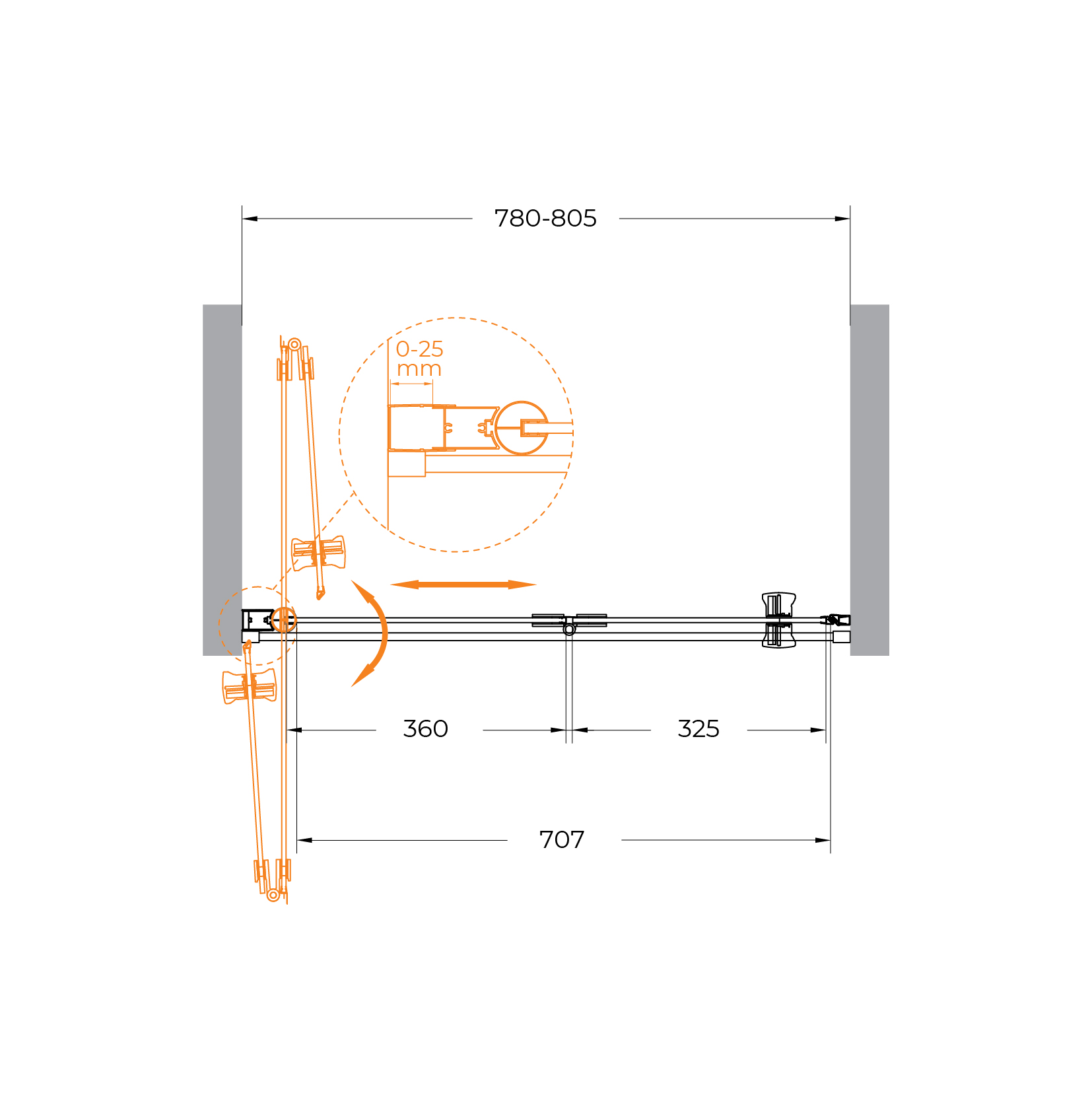 Душевая дверь CEZARES ECO-O-BS-12-80-C-Cr - Gidratop.ru изображение