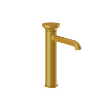 GESSI ORIGINI смеситель для раковины H=247мм однорычажный, в компл с отделочной вставкой, цвет Glossy Ocra - Gidratop.ru изображение