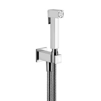 GESSI RETTANGOLO гигиенический душ с держателем, подводом воды и шлангом, цвет хром - Gidratop.ru изображение