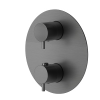 Newform X-STEEL 316 Наружная часть для термостата, с переключателем до 5 источников (для 31061/31020/27888/27889) цвет: PVD Brushed gun metal