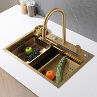 Кухонная мойка ABBER Wasser Kreis AF2194G золото матовое - Gidratop.ru изображение