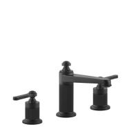 GESSI VENTI20 смеситель для раковины на 3 отверстия, высота излива 98 мм., в комплекте с донным клапаном, цвет черный матовый - Gidratop.ru изображение