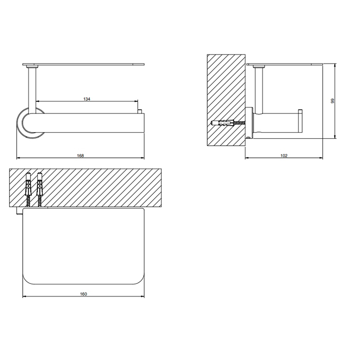 Gessi Emporio accessories настенный держатель для туалетной бумаги с крышкой, цвет: Finox Brushed Nickel - Gidratop.ru изображение