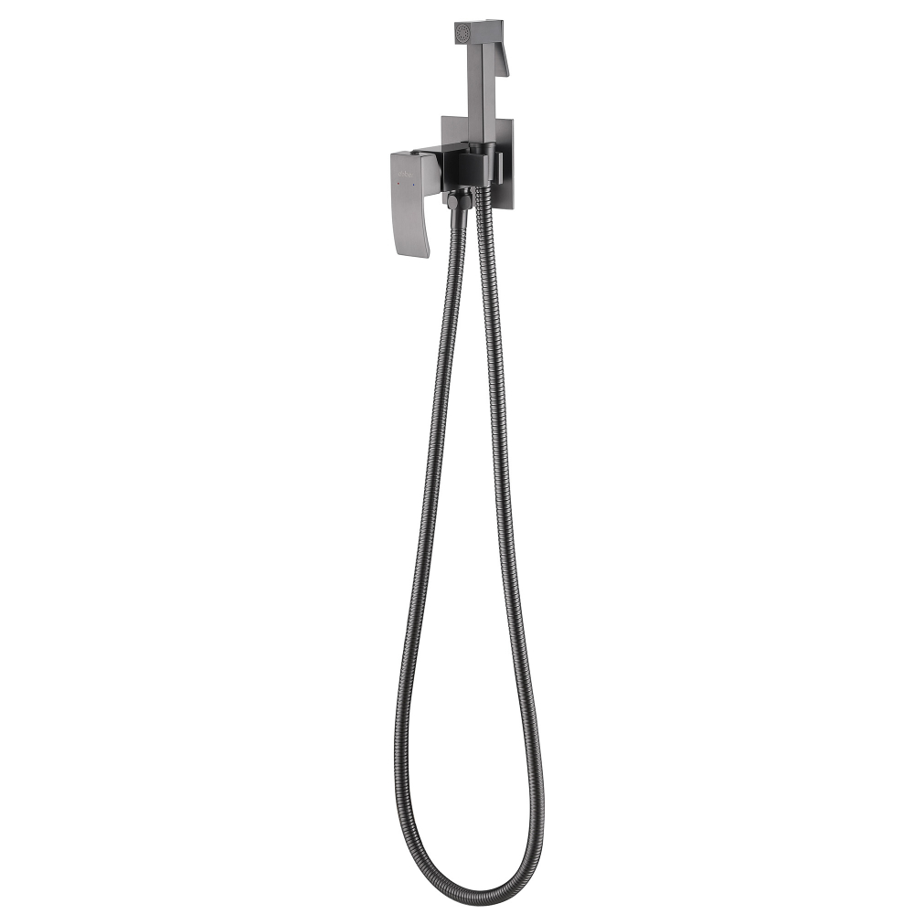 Смеситель ABBER Wasserfall AF8625NG с гигиеническим душем, никель - Gidratop.ru изображение