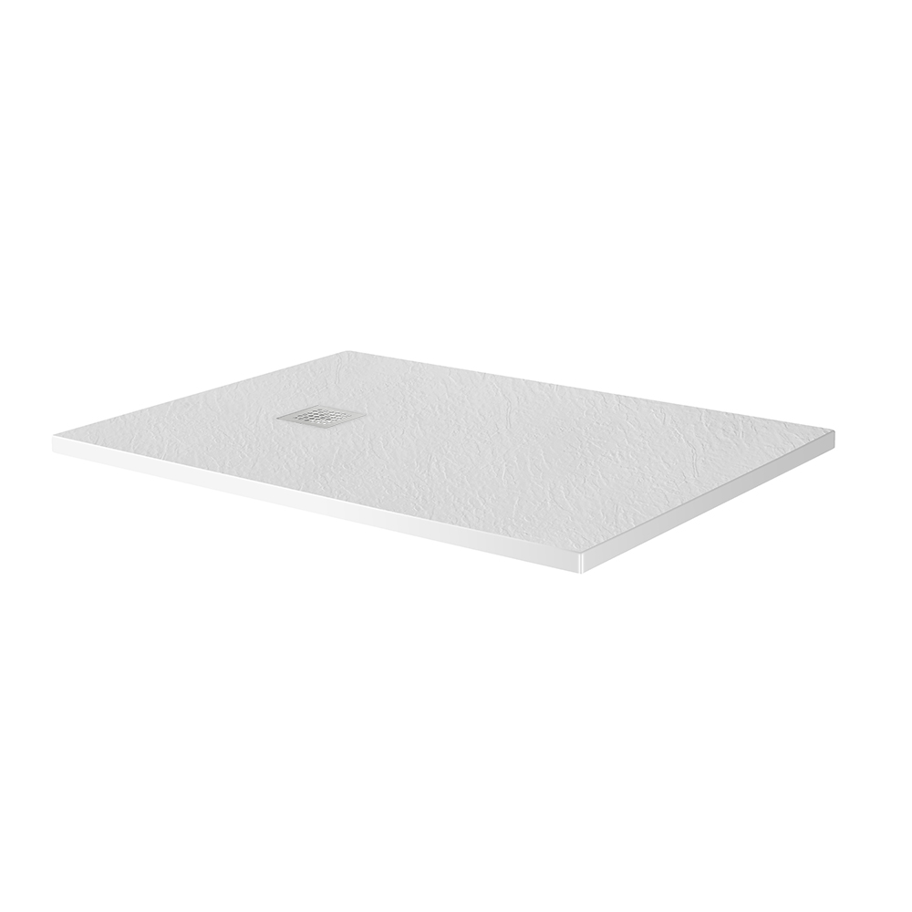 Душевой поддон из искусственного мрамора в комплекте с сифоном BelBagno UNO TRAY-MR-UNO-AH-120/90-35-W-BO - Gidratop.ru изображение