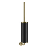 GESSI VENTI20 ершик для унитаза подвесной, цвет черный, фурнитура Brushed Brass PVD - Gidratop.ru изображение