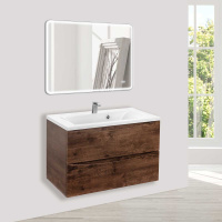 База под раковину Mia 750 подвесная, 2 выкатных ящика soft close, R.Wood - Gidratop.ru изображение